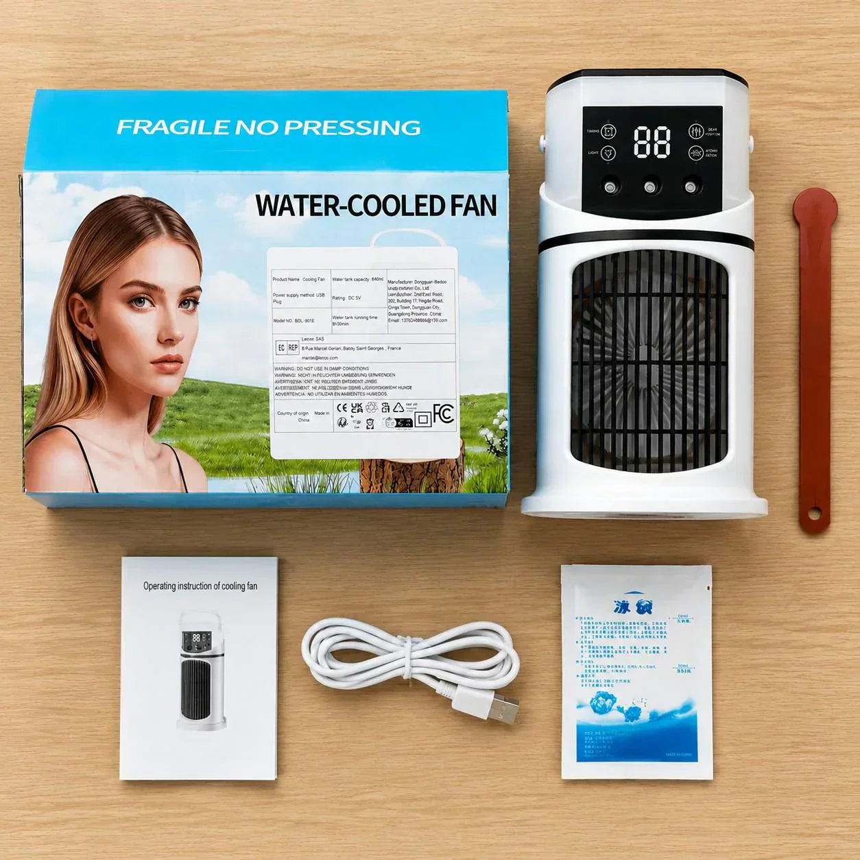 ❄️💨 ¡50% OFF! Ventilador Enfriador de Agua Multifuncional – Refresca y Humidifica tu Espacio
