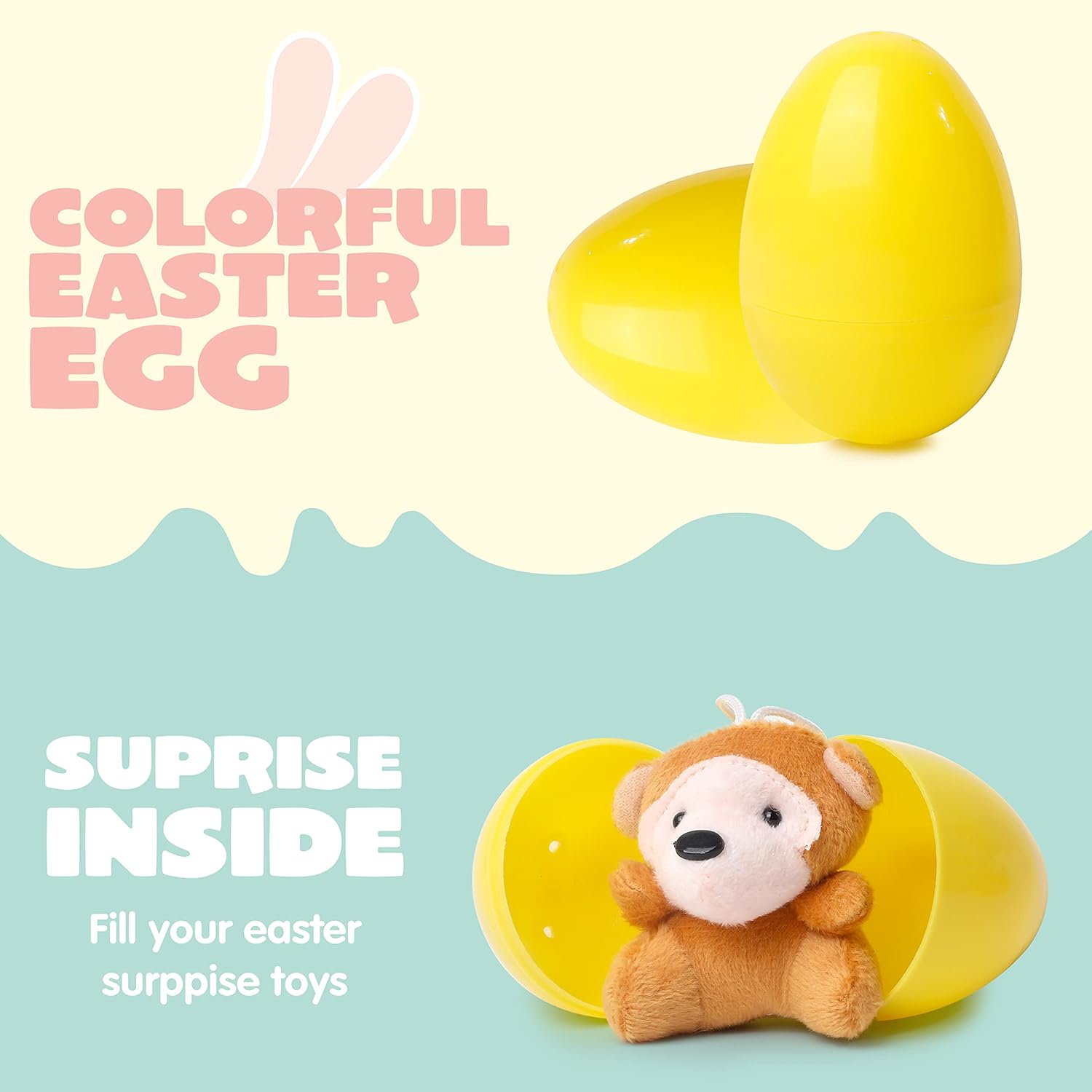 🐣 Huevos de Pascua Pre-rellenados con Animales de Peluche – Diversión y Sorpresa para Niños ✨🧸