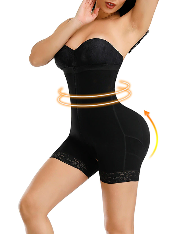 Shapshe® Corsé Faja Control de Abdomen Levanta Glúteos Panties Moldeadores Body Abierto con Cremallera
