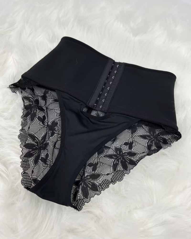 Shapshe® Faja de Apertura Frontal con Panty de Control de Abdomen y Detalles de Encaje