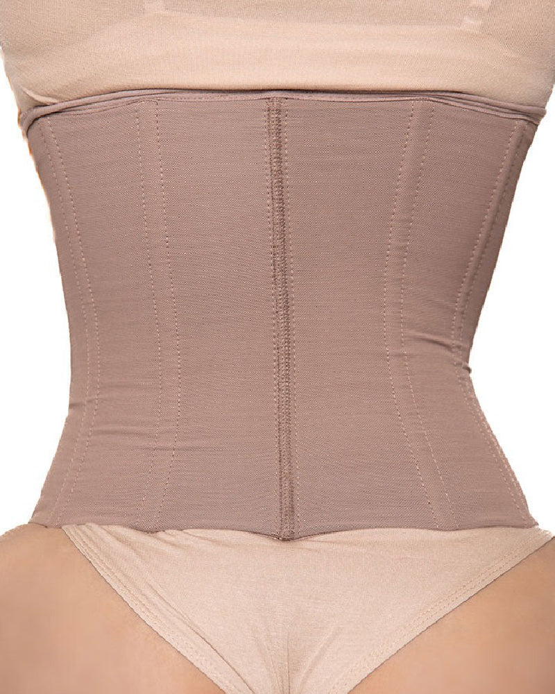Faja Corset para Mujer con 9 Varillas, Control de Abdomen, Cierre de Cremallera, Entrenador de Cintura Reloj de Arena para Ejercicio