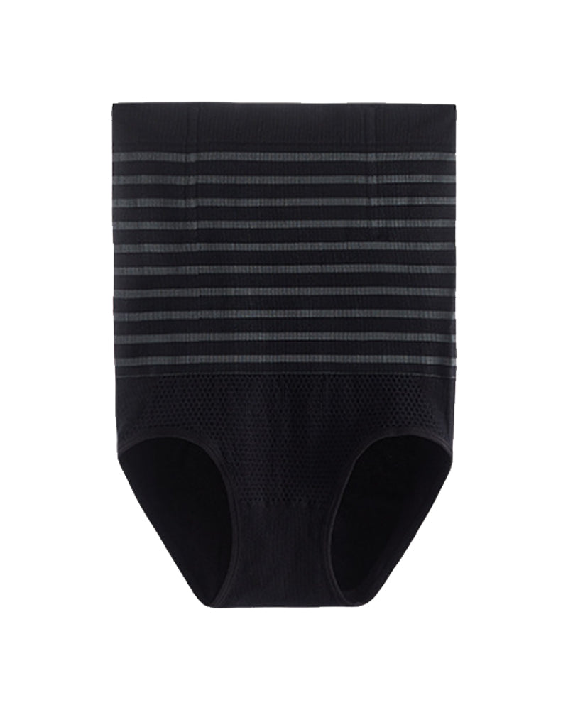 Panties moldeadores para mujer, de tiro alto, con rayas, para vientre de embarazo, levantacola