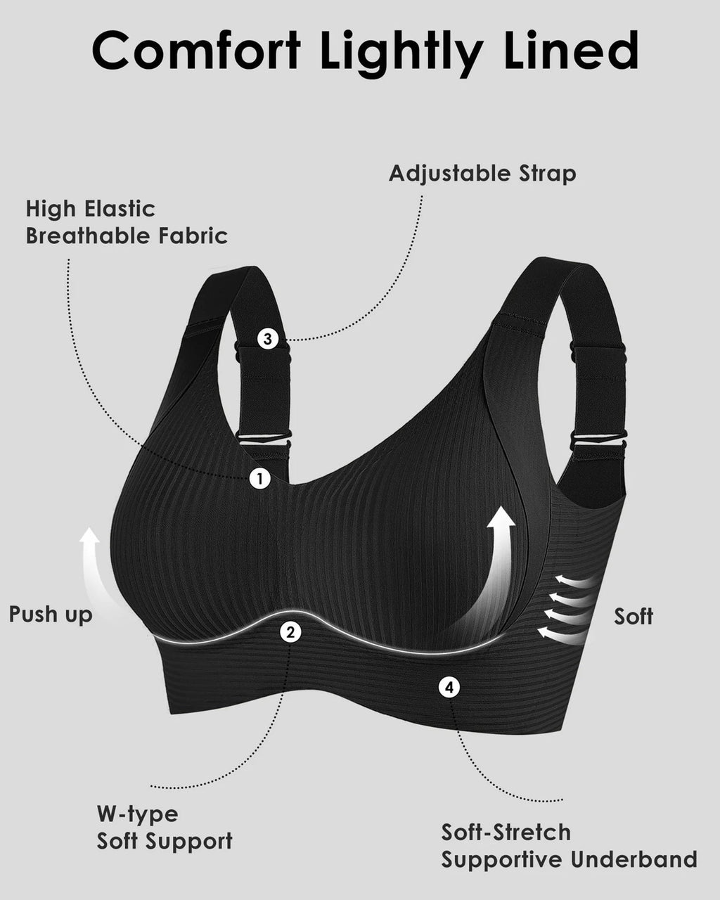 💥👙 ¡50% OFF! Sujetador Push-Up Inalámbrico – Levanta y Moldea tu Busto