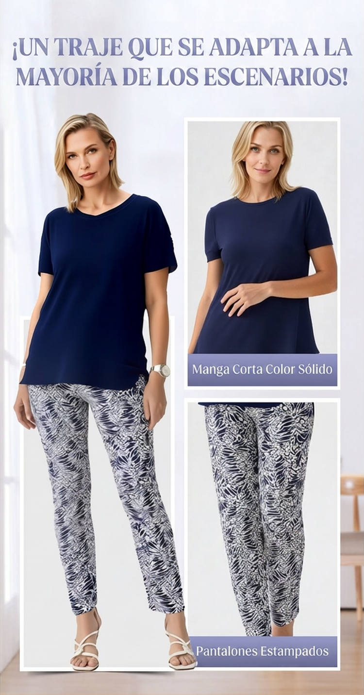 ⏰🔥 ¡50% DE DESCUENTO POR TIEMPO LIMITADO! 💃 Conjunto casual de dos piezas para mujer: cómodo, elegante y perfecto para el día a día ✨🌿