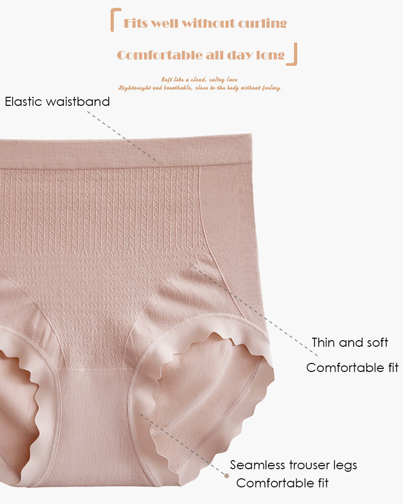 Bragas de tiro alto para mujer con entrepierna antibacteriana, pantaletas elásticas de cobertura total