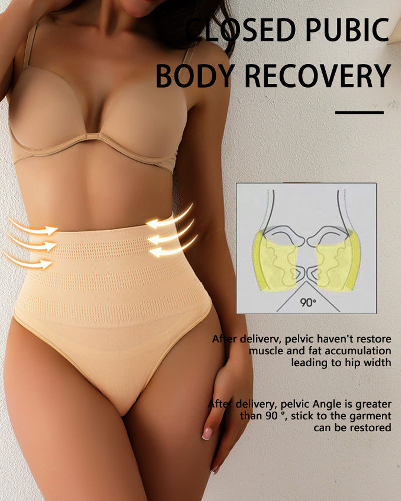 Bragas tanga de triángulo sexy de cintura alta con control de abdomen moldeadoras