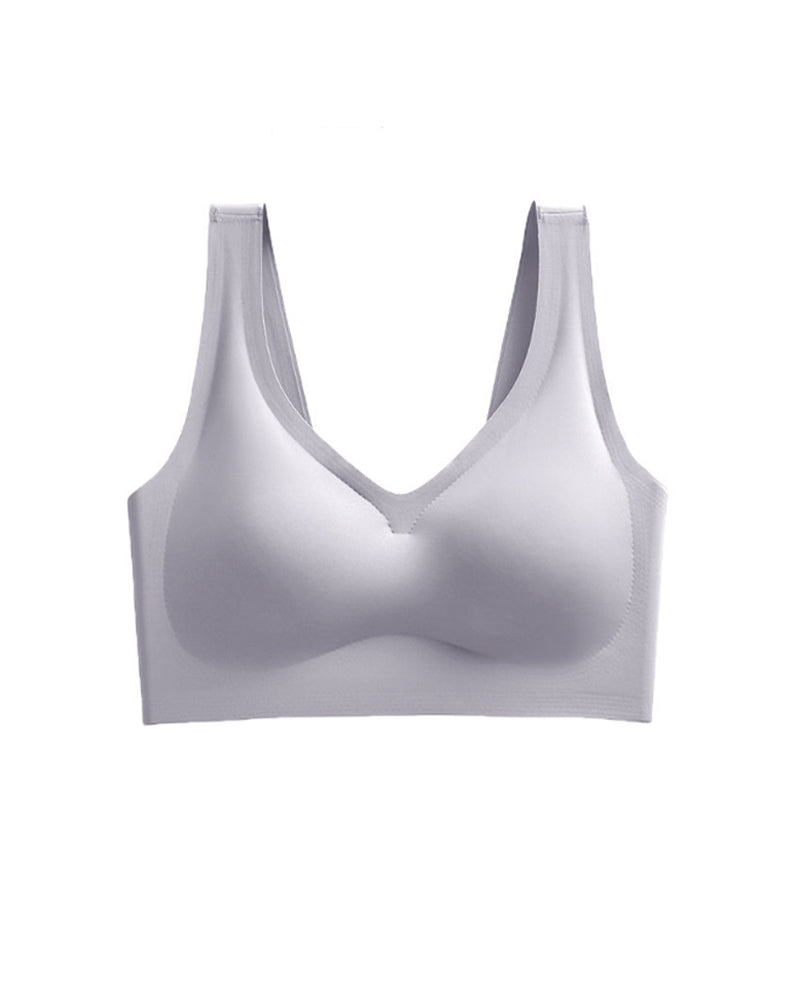 Top deportivo de yoga con broche trasero, sin costuras y con soporte completo
