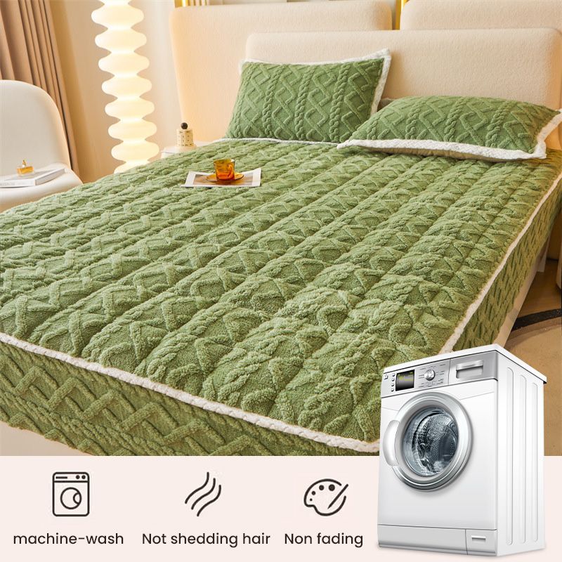 🛏️ Ropa de Cama Cálida de Franela Cepillada ❄️✨ ¡Con bolsillos profundos y esquinas antideslizantes para un descanso perfecto durante todo el año! 🛌🌙