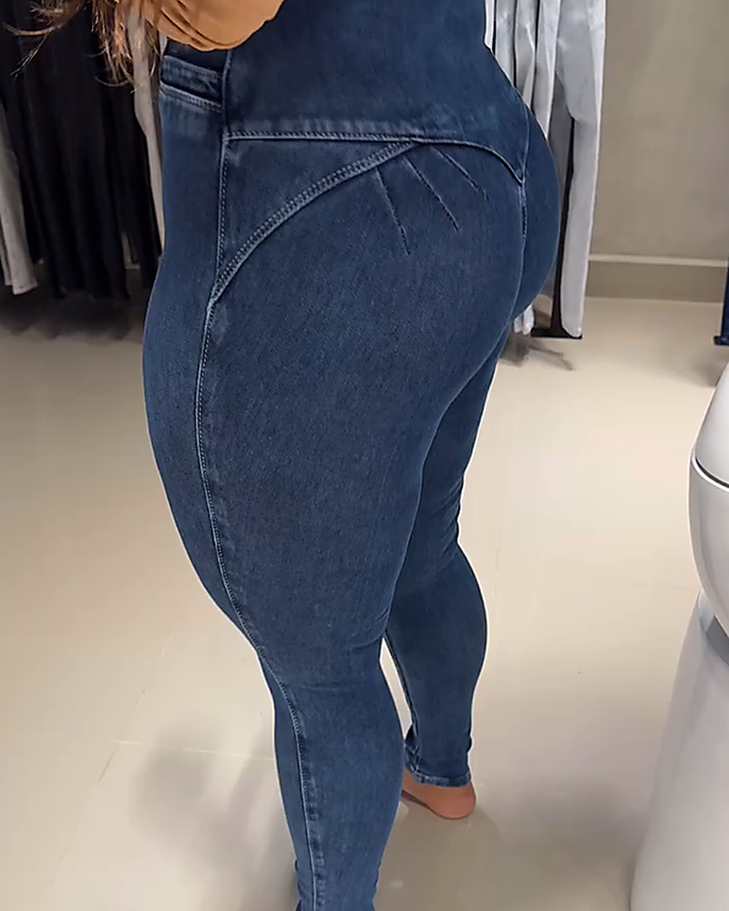 Jeans Shapshe® de Cintura Alta con Cinturilla Ajustable, Levanta Glúteos y Control de Abdomen