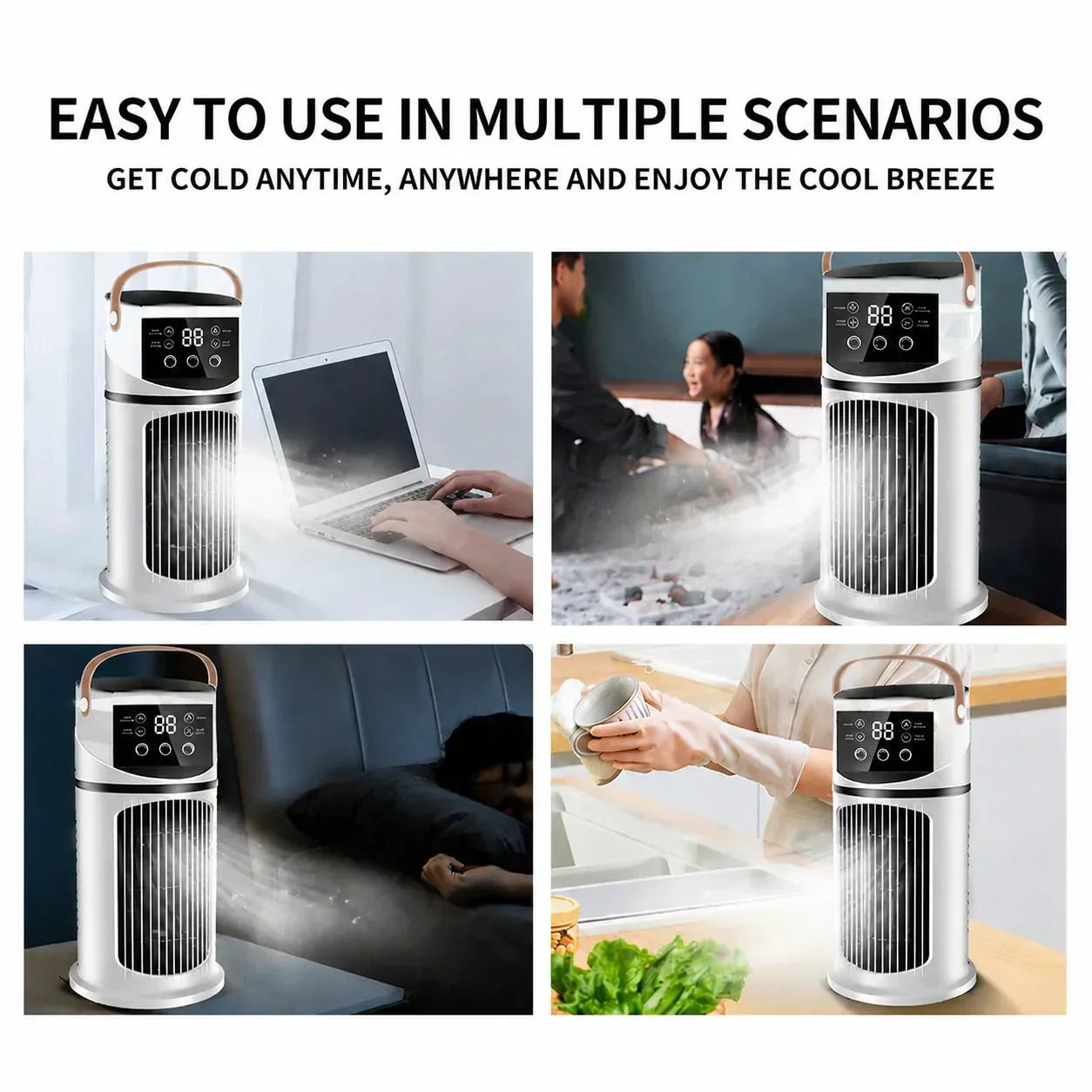 ❄️💨 ¡50% OFF! Ventilador Enfriador de Agua Multifuncional – Refresca y Humidifica tu Espacio