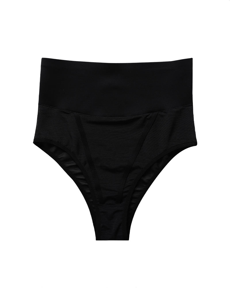 Faja de Malla Moldeadora con Algodón Puro en la Entrepierna, Tanga Antibacterial
