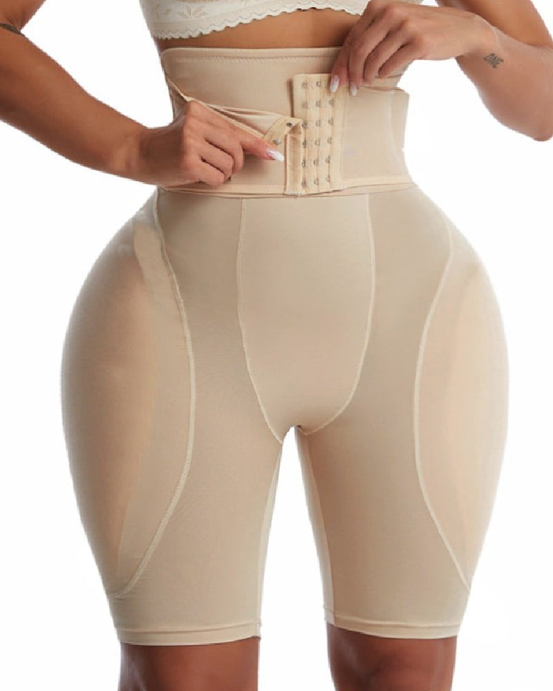 Shorts Modeladores Cinturón con Hebilla de Reloj de Arena para Cintura con Almohadillas de Esponja BBL