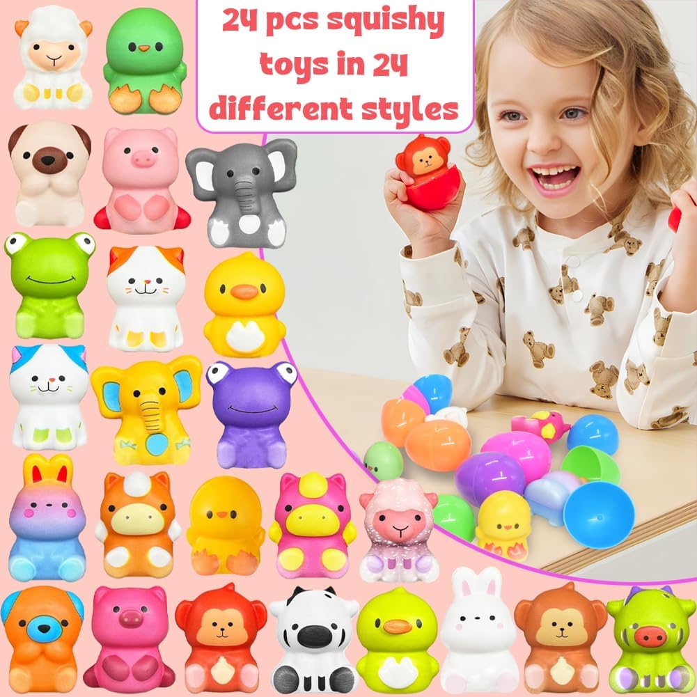 🐣✨ Huevos de Pascua Juguetes Blandos Precargados de Crecimiento Lento (12/24 Piezas) – Diversión y Sorpresas para Todos los Niños 🐰💖
