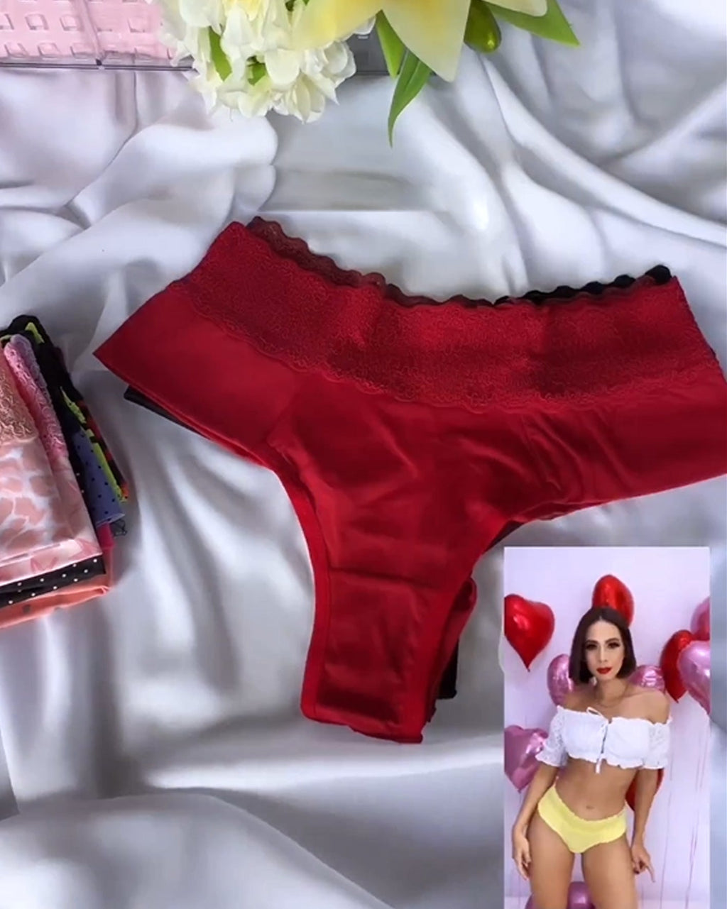 Ropa interior tipo encaje, calzoncillos briefs
