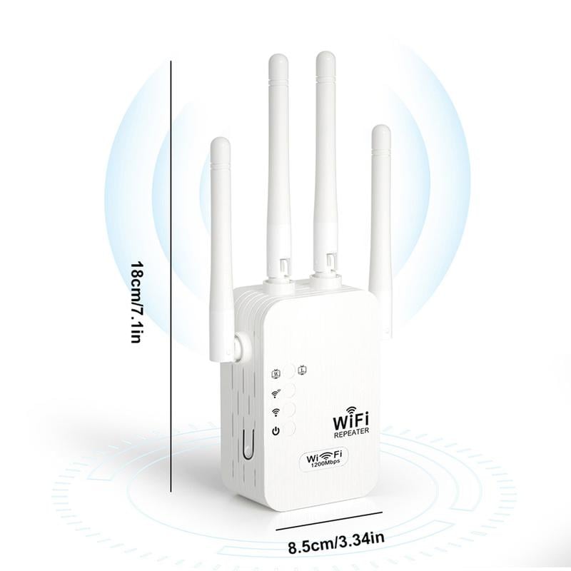 🔥 Amplificador WiFi 2026 – 1200Mbps Banda Dual (5GHz/2.4GHz) 🌐💥 Cubre hasta 10,000 pies² y Conecta hasta 50 Dispositivos 📶🔌 Conexión Estable y Rápida para Todo Tu Hogar 🏠📡