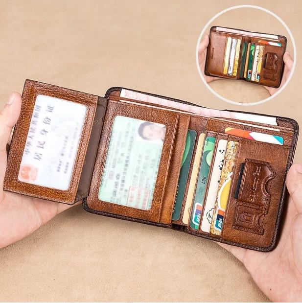 ⏰🔥 ¡50% DE DESCUENTO POR TIEMPO LIMITADO! 💼 Cartera Minimalista de Cuero para Hombre – Ultraplana, Segura y Elegante ✨🌟
