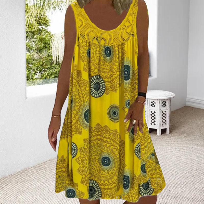 🌸👗 Vestido Estampado de Verano Sin Mangas para Mujer (Tamaño S-5XL) – Fresco, Elegante y Perfecto para los Días Soleados ☀️🌿