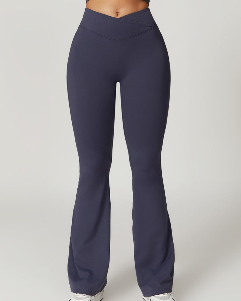 Pantalones de Yoga Acampanados de Cintura Alta, Levantamiento de Cadera y Secado Rápido