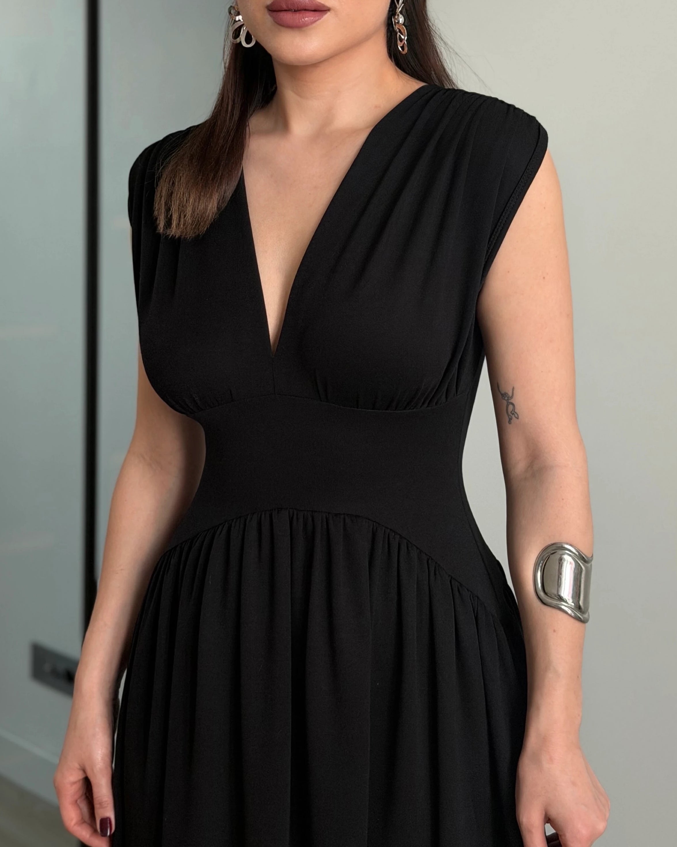 Vestido Largo Elegante y Slim que Adelgaza sin Mangas