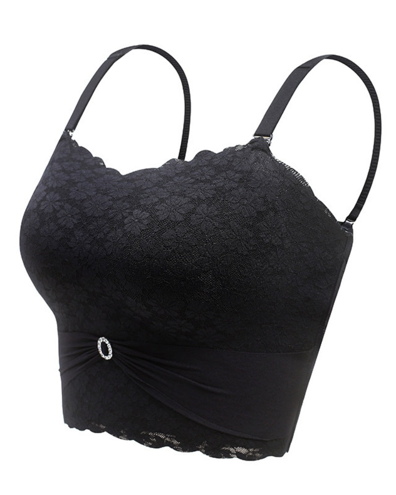 Sostén Sexy Push Up Antideslizante Sin Aros con Tirantes Removibles
