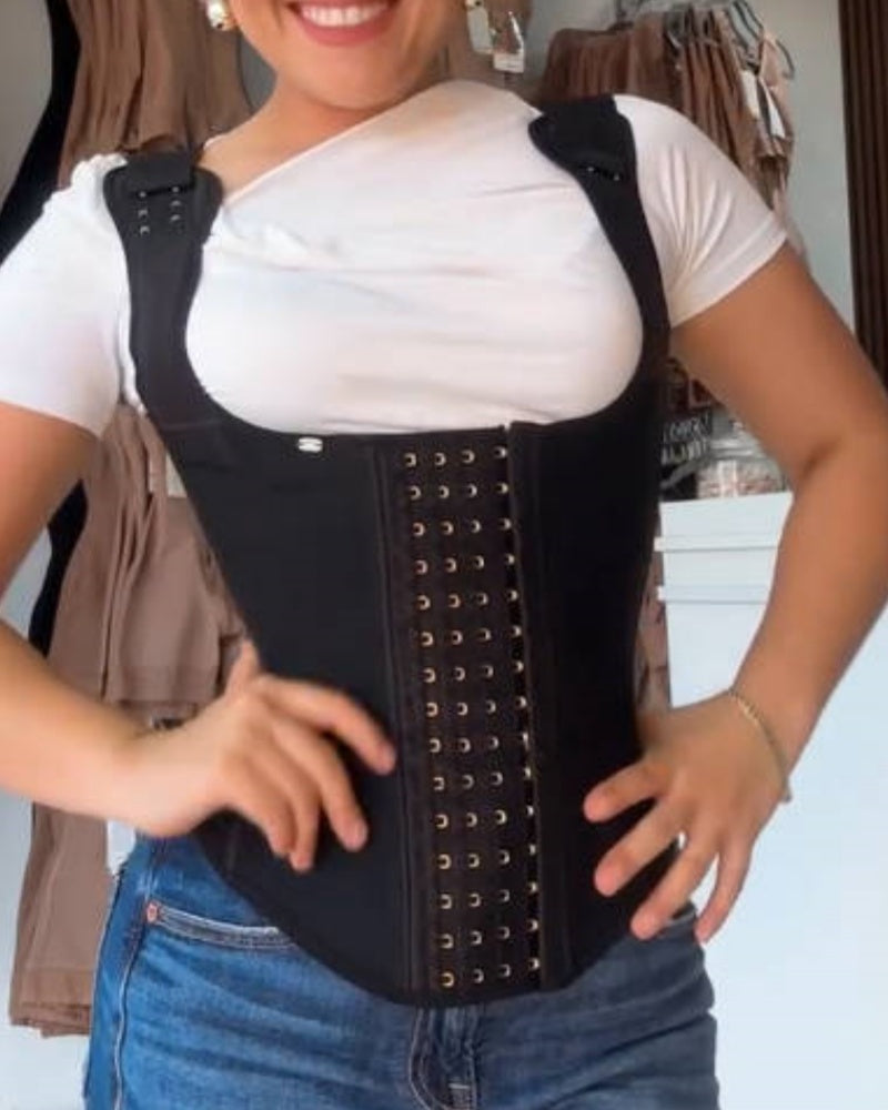 Fajas Colombianas Corsé Reductor de Abdomen con Ganchos