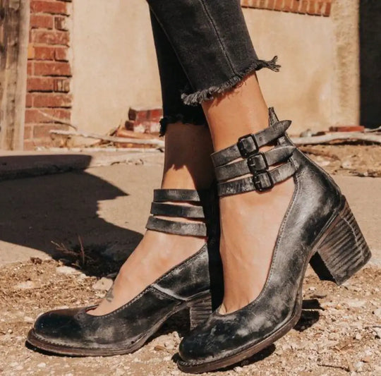 ✨2023 Nuevas llegadas✨Sandalias mujer piel tacon alto(compra 2 pares envío gratis)
