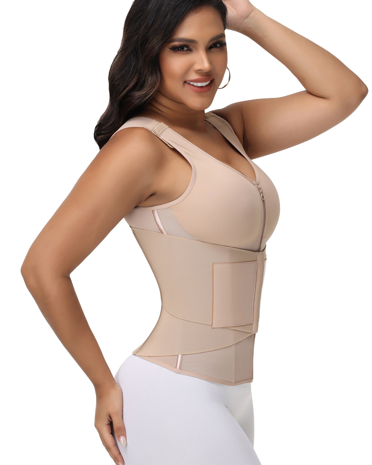 Shapshe® Fajas Colombianas Chaleco Cinturilla de Doble Compresión