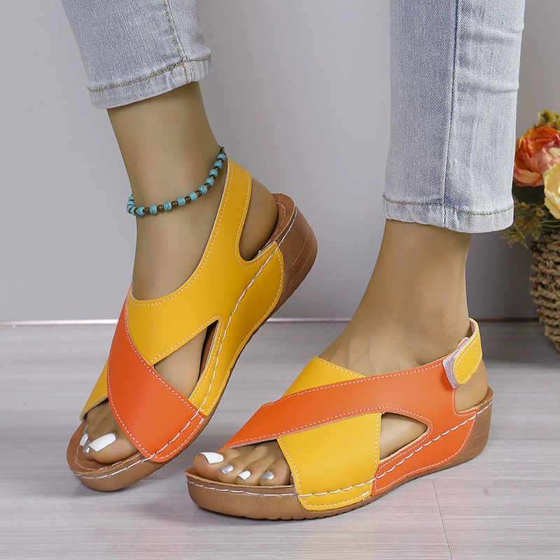 Sandalias de Plataforma Cuero Suave Prisma Horizonte Vitalidad, Postura Mejorada y Confort Diario