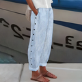 ⏰ ¡Oferta Limitada 50% OFF! 👖 Pantalones Cómodos de Rayas Azules con Bolsillos – Transpirables, Con Estilo y Perfectos para Verano 🌿✨