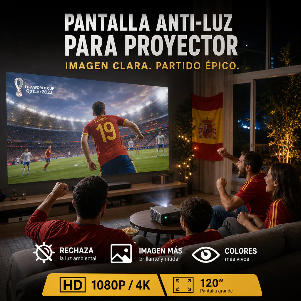 ⚽️🔥 ¡MEGA OFERTA MUNDIAL! Pantalla de Proyección Antiluz 16:9 – 50% OFF