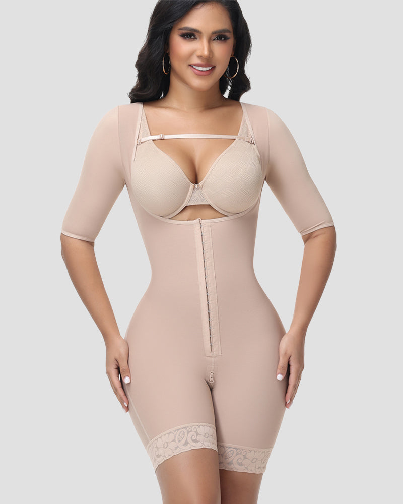 Shapshe® Fajas Colombianas Moldeador Corporal Levanta Cadera de Manga Corta