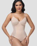 Shapshe® Body Modelador Tipo Tanga con Copa de Encaje y Control de Abdomen
