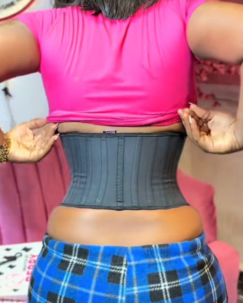 Corsé Faja de Cintura de Látex con 25 Varillas de Acero