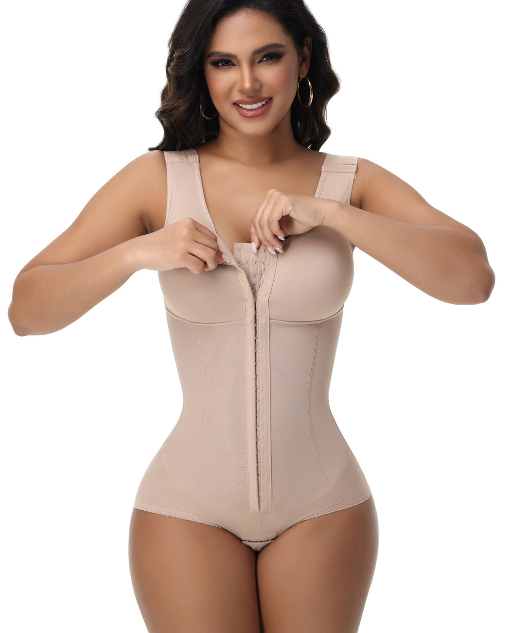 Shapshe® Fajas Colombianas Moldeador Corporal de Cuerpo Completo con Broche de Gancho y Ojo