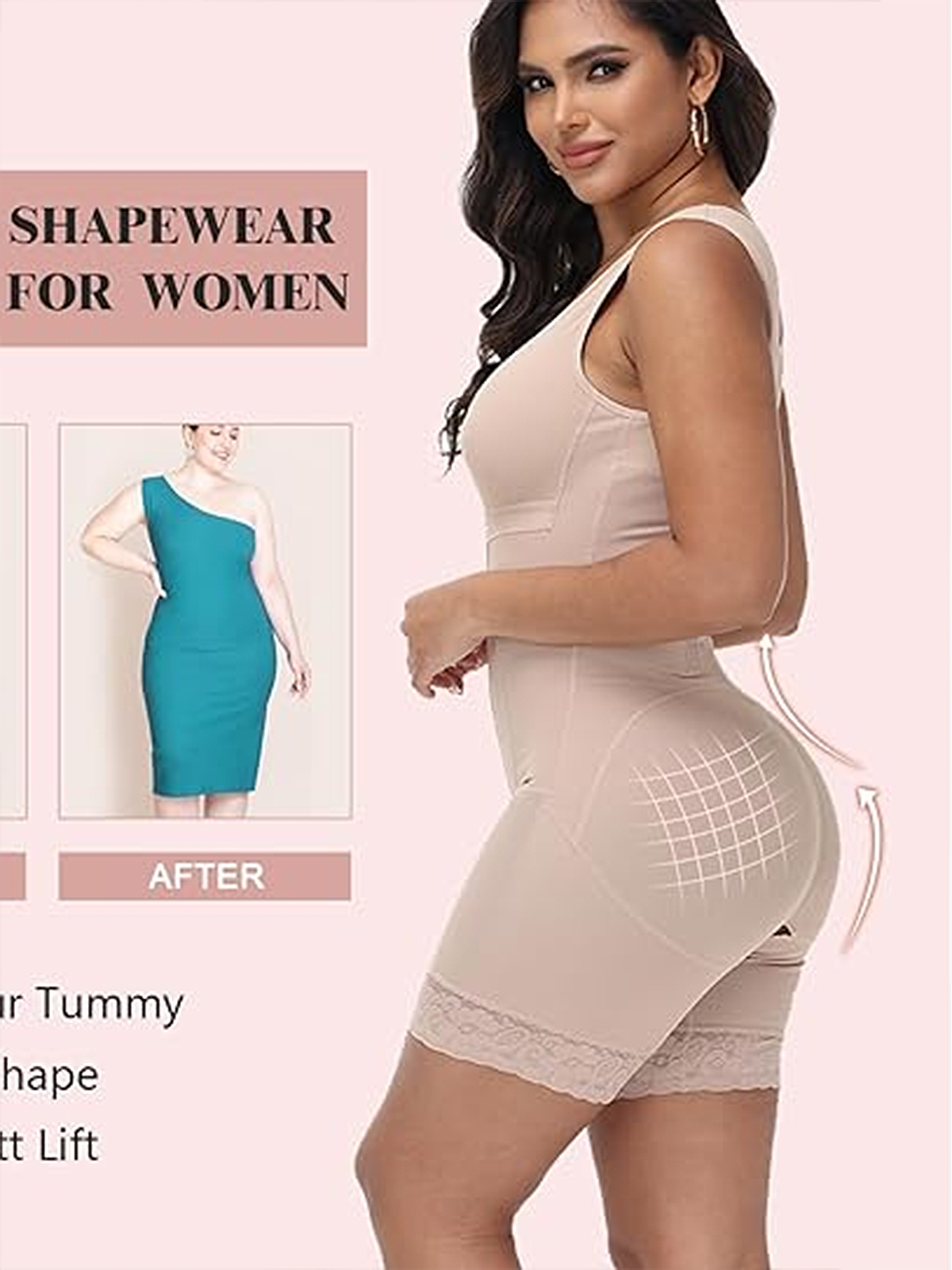 Shapshe® Body Moldeador de Tiras Anchas con Sostén