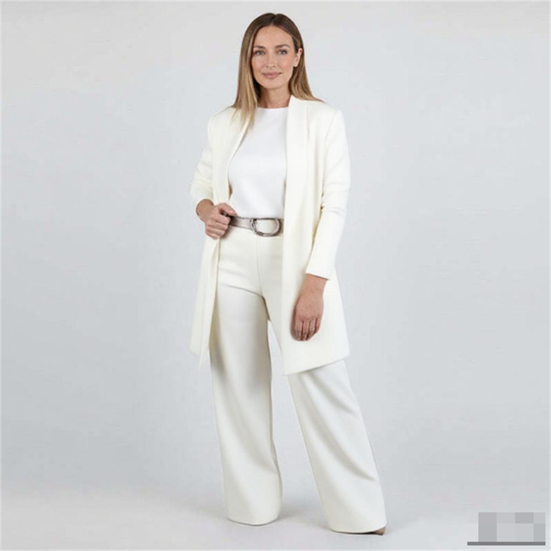 🔥 Conjunto Elegante de 3 Piezas – Cardigan Largo, Top y Pantalón para Estilo y Comodidad Todo el Día 💞✨