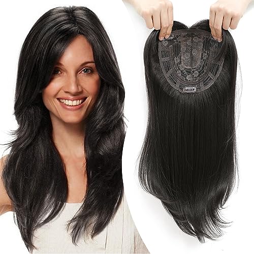 💇‍♀️ Topper de Cabello en Capas con Flequillo para Mujer – Volumen Natural y Estilo Renovado ✨🌸