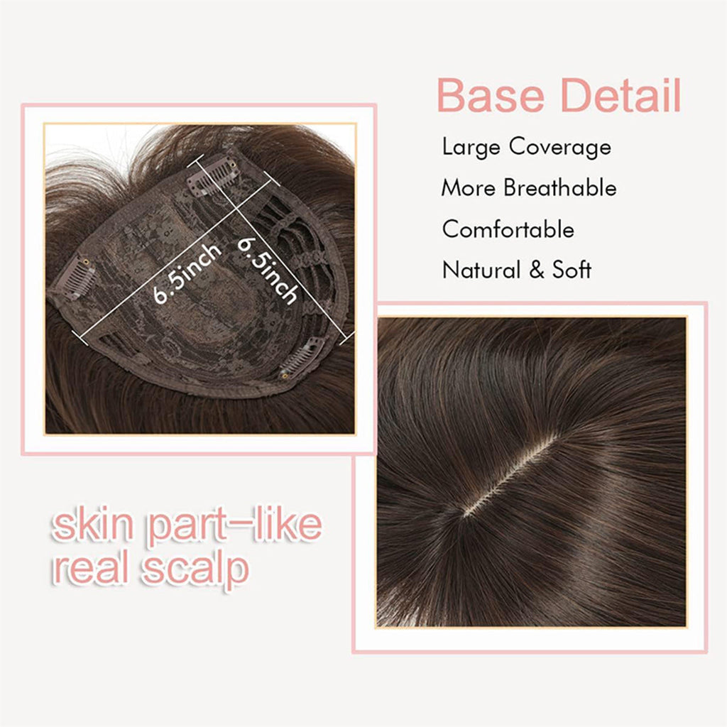 💇‍♀️ Topper de Cabello en Capas con Flequillo para Mujer – Volumen Natural y Estilo Renovado ✨🌸