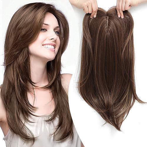 💇‍♀️ Topper de Cabello en Capas con Flequillo para Mujer – Volumen Natural y Estilo Renovado ✨🌸