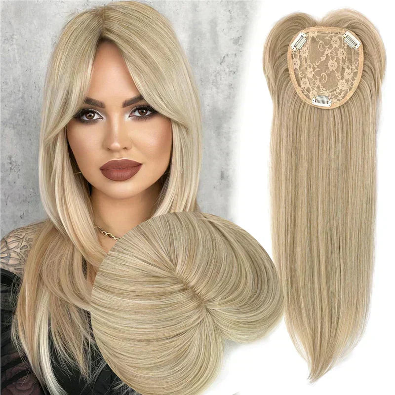 💇‍♀️ Topper de Cabello en Capas con Flequillo para Mujer – Volumen Natural y Estilo Renovado ✨🌸
