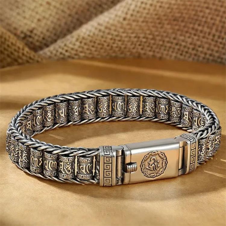 🍀✨ Pulsera de la Buena Suerte con Rueda de Oración – Energía Positiva, Estilo Elegante y Significado Espiritual para el Día a Día 🙏💫