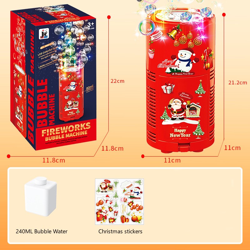 🎉 ¡Feliz Año Nuevo! 🎆 Máquina de Burbujas Iluminada – Diversión y Magia para Toda la Familia ✨🫧