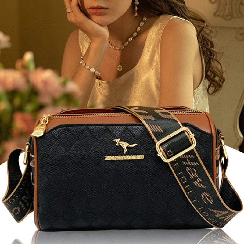 🔥👜 Bolso Bandolera de Moda 3 Capas – Gran Capacidad con Diseño Diamante ✨