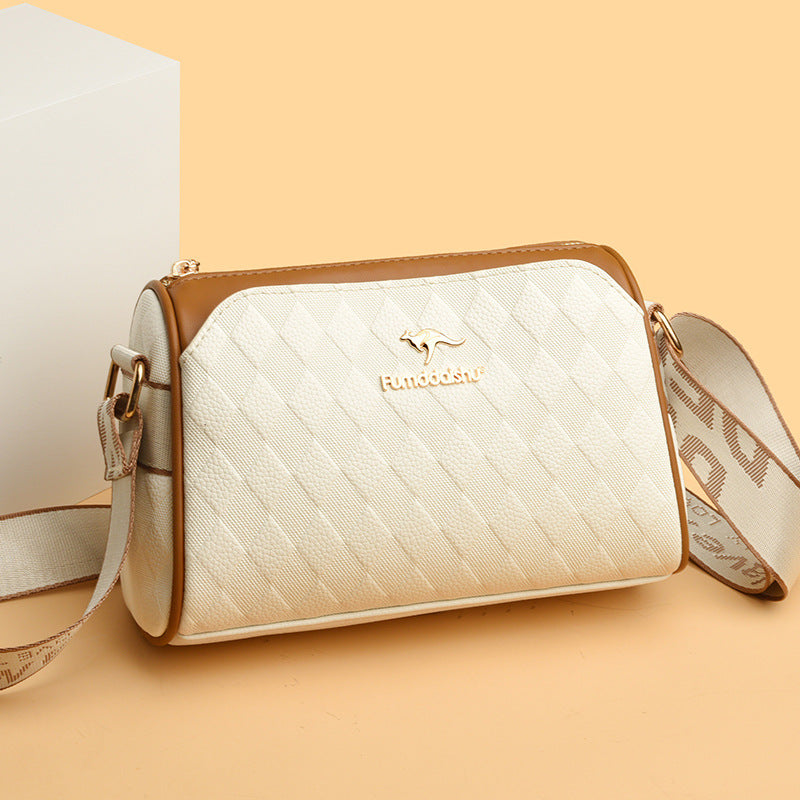 🔥👜 Bolso Bandolera de Moda 3 Capas – Gran Capacidad con Diseño Diamante ✨