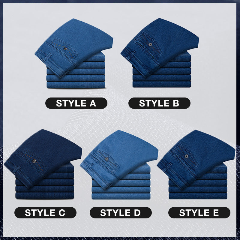 👖✨ Jeans de Cintura Alta Rectos para Hombre – Estilo Clásico y Confort para Todos los Días 💼💥