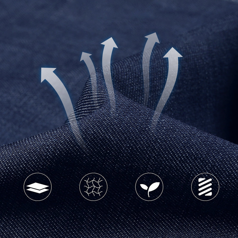 👖✨ Jeans de Cintura Alta Rectos para Hombre – Estilo Clásico y Confort para Todos los Días 💼💥