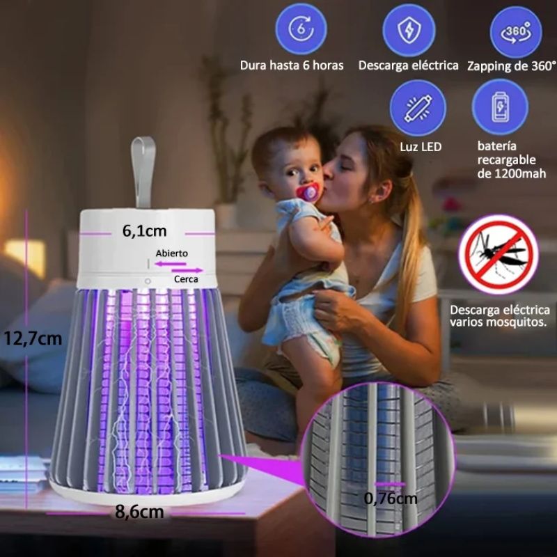 ⏰ ¡Oferta Limitada 50% OFF! 🦟 Exteminador de Insectos Portátil – Trampa Eficaz para Moscas y Mosquitos, Interior y Exterior 🌿✨