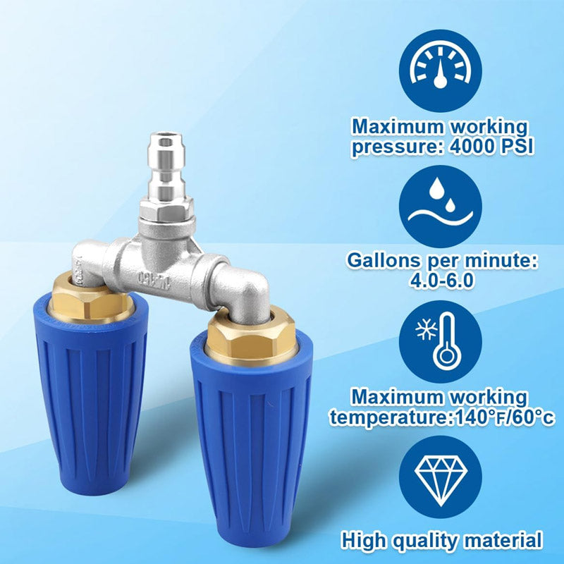 🚿 Boquilla Turbo de Acero Inoxidable – Limpieza Potente para Terrazas, Autos y Fachadas 🏡🚗✨