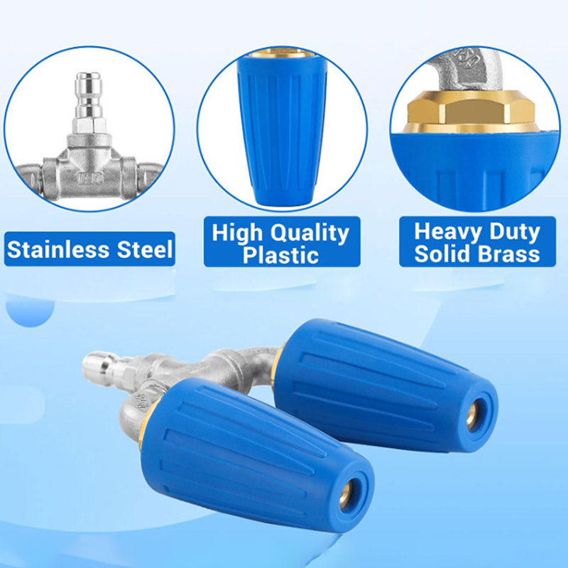 🚿 Boquilla Turbo de Acero Inoxidable – Limpieza Potente para Terrazas, Autos y Fachadas 🏡🚗✨