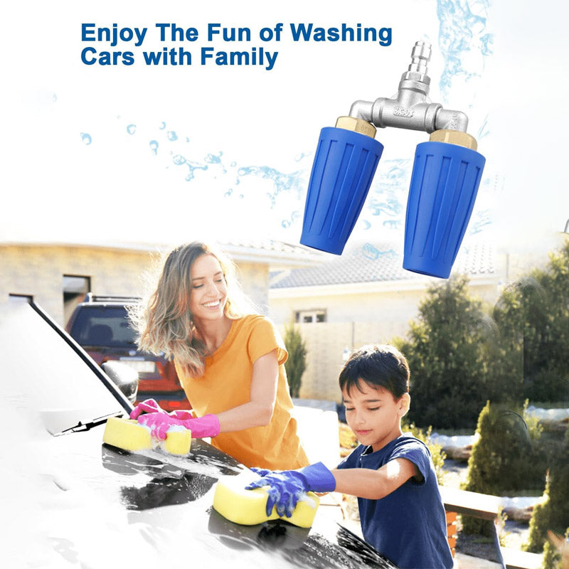 🚿 Boquilla Turbo de Acero Inoxidable – Limpieza Potente para Terrazas, Autos y Fachadas 🏡🚗✨